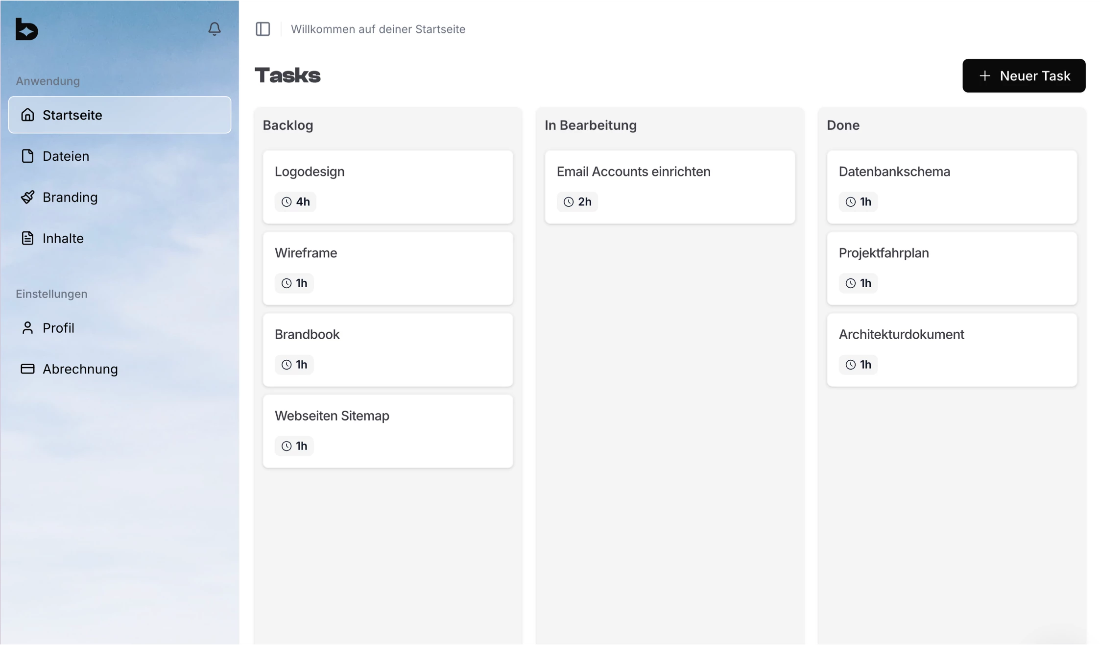Transparente Projekt-Planung Dashboard